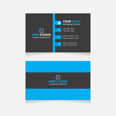 Modern Business Card Print Templates.Personal Visiting Card With Company Logo.Business Card Design Vector Illustration Stationery.
Double Sided Business Card Flat.Corporate Style Creative And Clean  