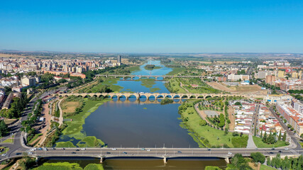 Badajoz a vista de pajaro