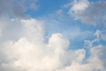 Naklejka na ściany i meble white cloud on blue sky background.