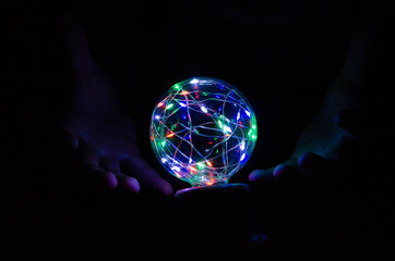 light bulb in the dark