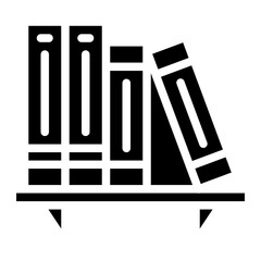 bookshelf glyph icon