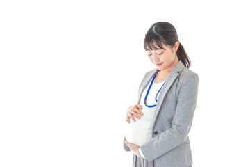 妊娠中の若いビジネスウーマン