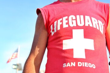 Fototapeta premium San Diego lifeguard shirt