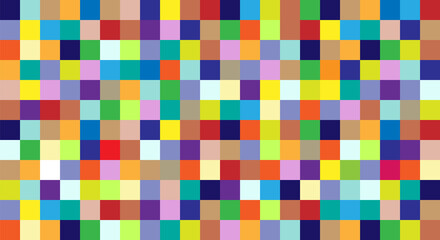 Abstract background. Multicolored Mosaic squares or pixels, vector 