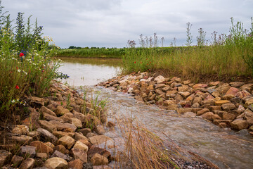 overflow basin after rain
