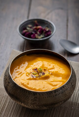 Mango Pulp / Aam rus or Ras served in small bowls