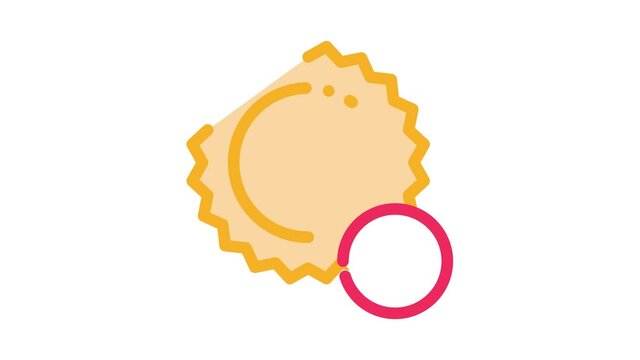 Sunburn Icon Animation. color Sunburn animated icon on white background