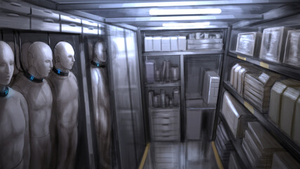 Sci-Fi アンドロイド倉庫