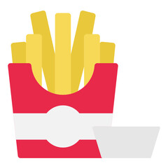 french fries flat icon