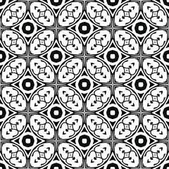  floral seamless pattern background.Geometric ornament for wallpapers and backgrounds. Black and white pattern. 