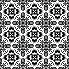  floral seamless pattern background.Geometric ornament for wallpapers and backgrounds. Black and white pattern. 