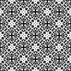 floral seamless pattern background.Geometric ornament for wallpapers and backgrounds. Black and white 

pattern. 