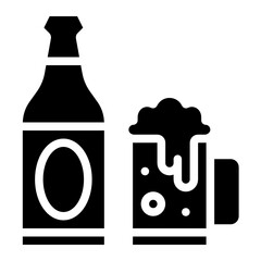 beer glyph icon