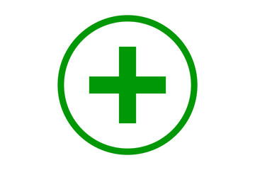 Illustration of the green cross symbol