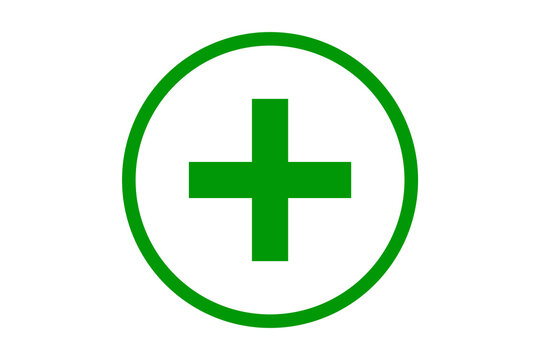 Illustration of the green cross symbol