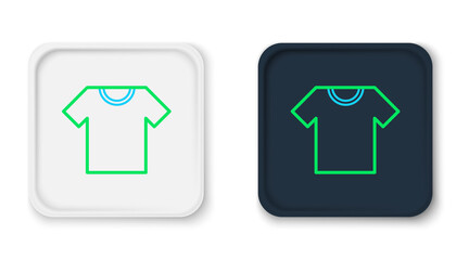 Line T-shirt icon isolated on white background. Colorful outline concept. Vector
