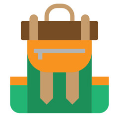 backpack flat icon