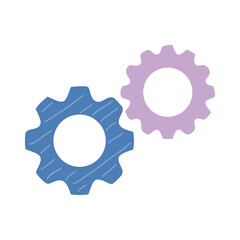 Isolated gear icon