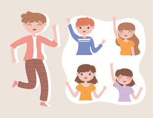 celebrating youth people set