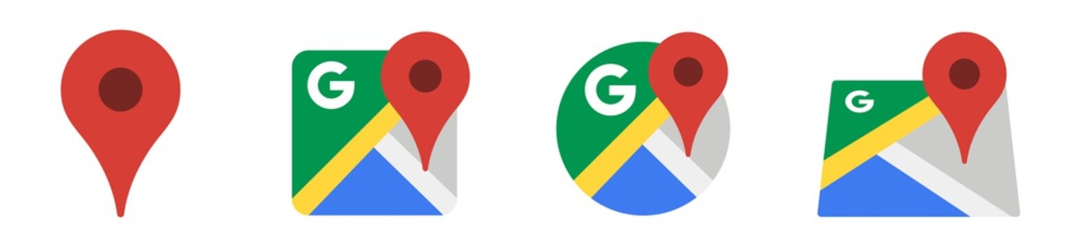 Google Maps icon set,  Map pin markers, Location icon symbol, Global Positioning system sign, vector illustration 