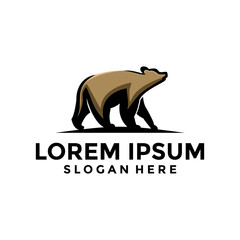 Obraz premium Bear pose illustration logo