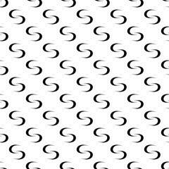 A simple geometric pattern in black and white with one repeating element. Abstract light background.