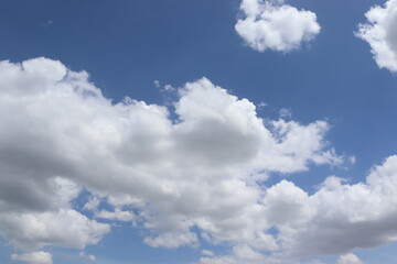 Naklejka na ściany i meble Blue sky and white clouds, nature create very beautifully. 