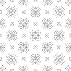 Vector geometric pattern. Repeating elements stylish background abstract ornament for wallpapers and backgrounds. Black and white colors