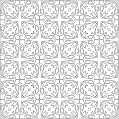 Vector geometric pattern. Repeating elements stylish background abstract ornament for wallpapers and backgrounds. Black and white colors