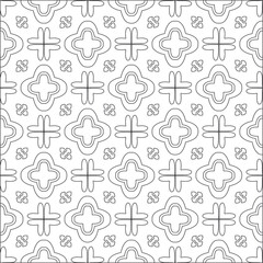 Vector geometric pattern. Repeating elements stylish background abstract ornament for wallpapers and backgrounds. Black and white colors