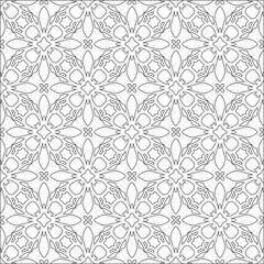 Vector geometric pattern. Repeating elements stylish background abstract ornament for wallpapers and backgrounds. Black and white colors