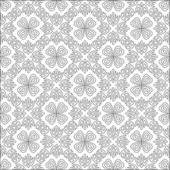 Vector geometric pattern. Repeating elements stylish background abstract ornament for wallpapers and backgrounds. Black and white colors