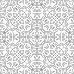 Vector geometric pattern. Repeating elements stylish background abstract ornament for wallpapers and backgrounds. Black and white colors