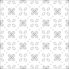  Vector geometric pattern. Repeating elements stylish background abstract ornament for wallpapers and backgrounds. Black and white colors