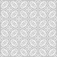 Deurstickers  Vector geometric pattern. Repeating elements stylish background abstract ornament for wallpapers and backgrounds. Black and white colors © t2k4