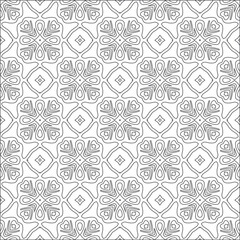  Vector geometric pattern. Repeating elements stylish background abstract ornament for wallpapers and backgrounds. Black and white colors