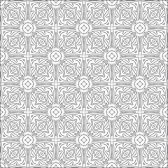  Vector geometric pattern. Repeating elements stylish background abstract ornament for wallpapers and backgrounds. Black and white colors