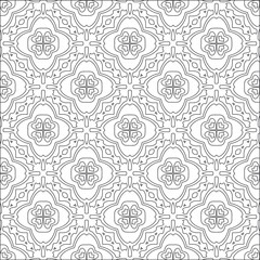  Vector geometric pattern. Repeating elements stylish background abstract ornament for wallpapers and backgrounds. Black and white colors