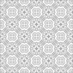 Vector geometric pattern. Repeating elements stylish background abstract ornament for wallpapers and backgrounds. Black and white colors