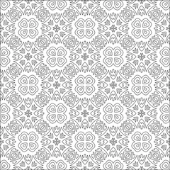 Tuinposter  Vector geometric pattern. Repeating elements stylish background abstract ornament for wallpapers and backgrounds. Black and white colors © t2k4