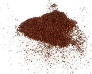 Pile of ground coffee