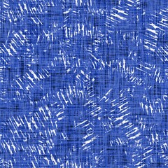 Blue mottled glitch linen texture background. Seamless abstract textile effect. Distressed aqua melange dye pattern. Coastal cottage decor, modern sail fashion, soft furnishing repeat cloth 
