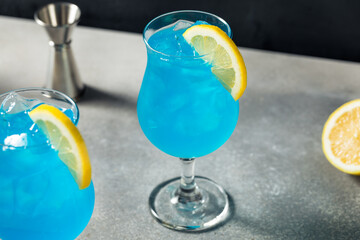 Refreshing Boozy Blue Hawaii Cocktail