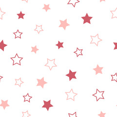 Stars seamless pattern. Design for fabric, wrapping paper, background, wallpaper. Vector.
