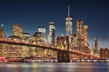 Brooklyn bridge and the blue hour - Powered by Adobe