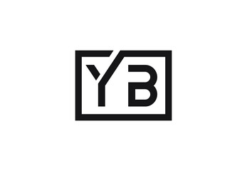 YB letter logo design