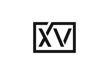 XV letter logo design