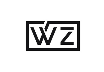 Obraz premium WZ letter logo design