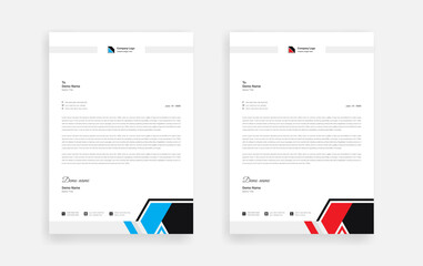 Abstract corporate business letterhead design, Modern letterhead design template