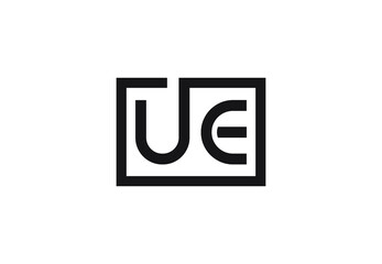 UE letter logo design